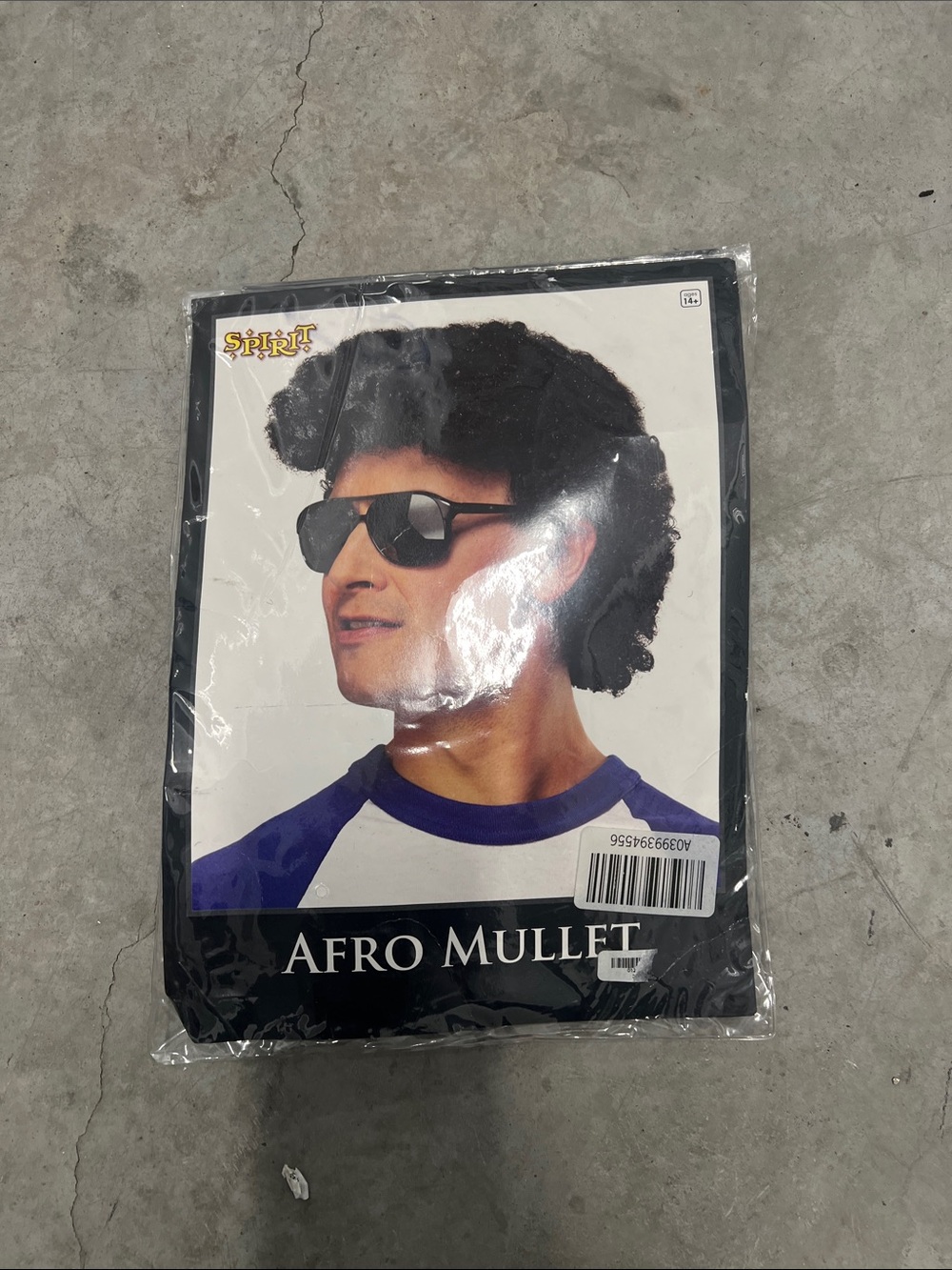 Spirit Afro Mullet Wig - Black